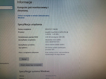 HP 8300 i5-3470 / 4GB / HDD / Win7