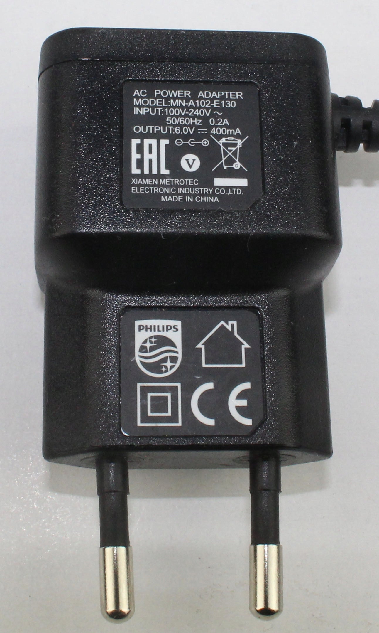 Zasilacz PHILIPS MN-A102-E130 6V 400mA 3.5mm