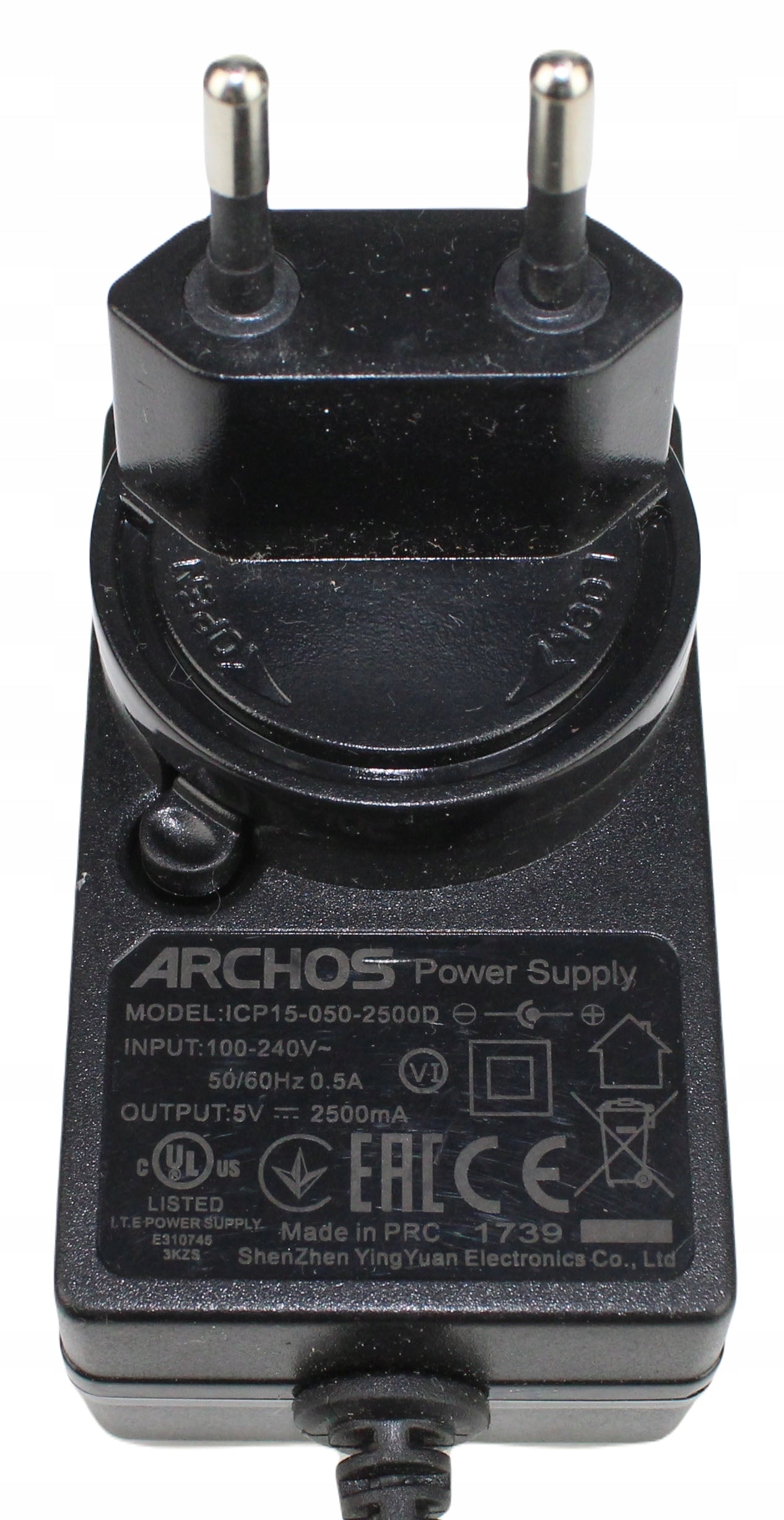 Zasilacz ARCHOS ICP15-050-2500D 5V 2500mA 2.5mm