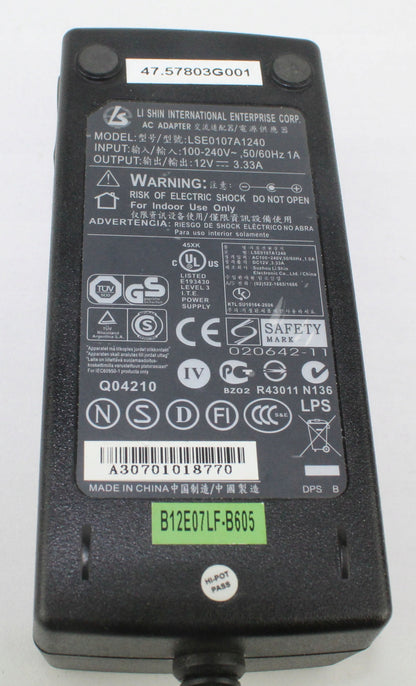 Zasilacz LI SHIN LSE0107A1240 12V 3.33A 5.5mm